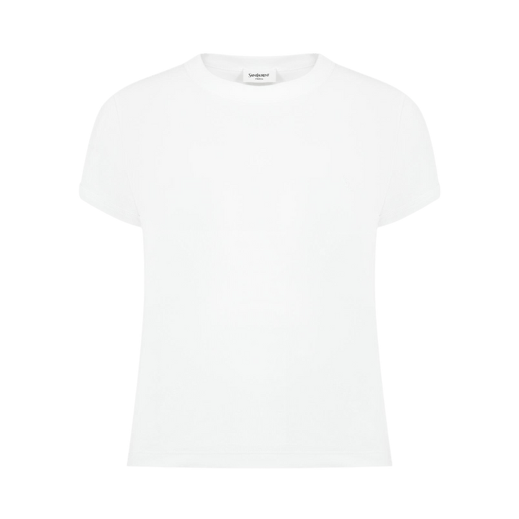 Saint Laurent T-Shirt Manches Courtes Fitte "Blanc"