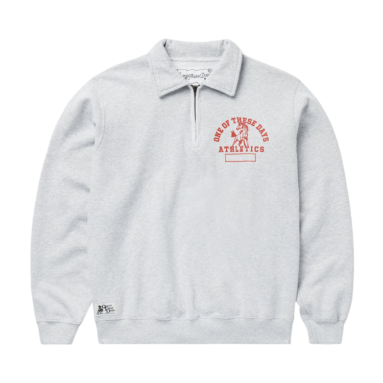 One Of These Days Mustang Athletics Quarter Zip "Heather Grey"