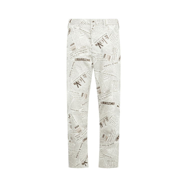 Engineered Garments RF Jeans "White Newspaper Print"
