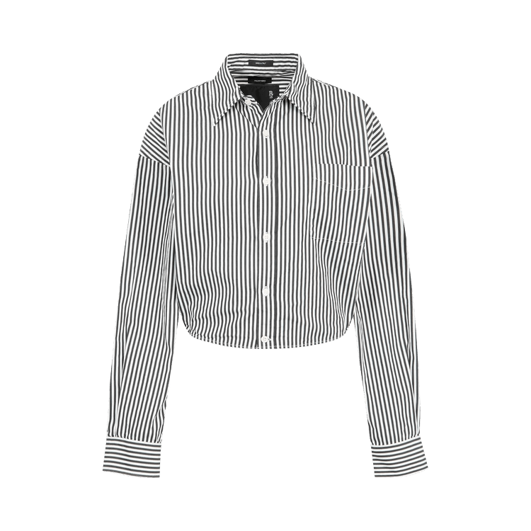 R13 Split Hem Boyfriend Shirt "White"