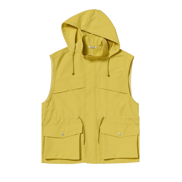Auralee Wool Max Canvas Over Vest "Mustard Yellow"