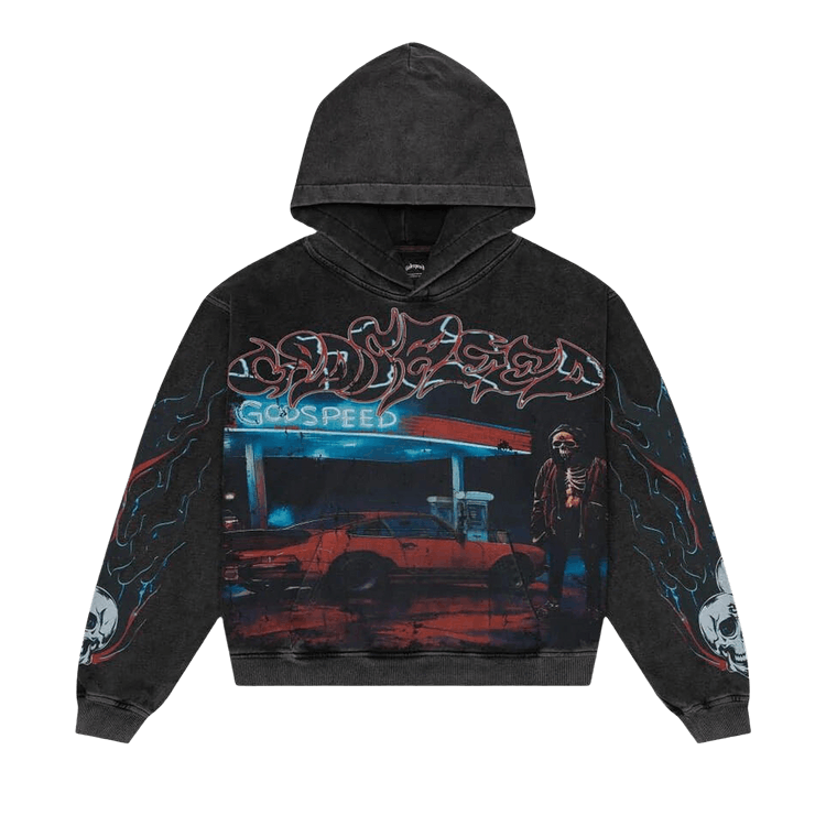 Godspeed Pit Stop Hoodie "Black Wash"