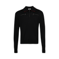 Jil Sander Long-Sleeve Polo Shirt "Black"