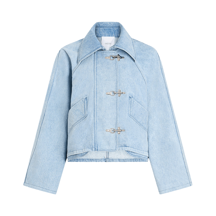 Patou Oversize Denim Cropped Jacket "Riviera Sky Blue"