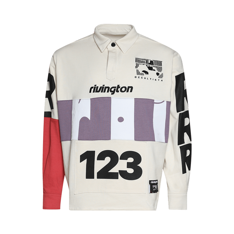 RIVINGTON roi Rebis Apocrypha Rugby Polo "White"