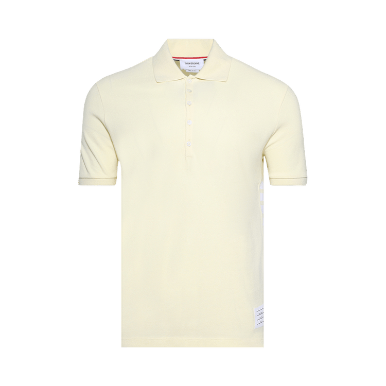 Thom Browne Short-Sleeve Rib Cuff Polo "Yellow"