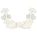 David Koma 3D Lace Flower Embroidered Bra "White"
