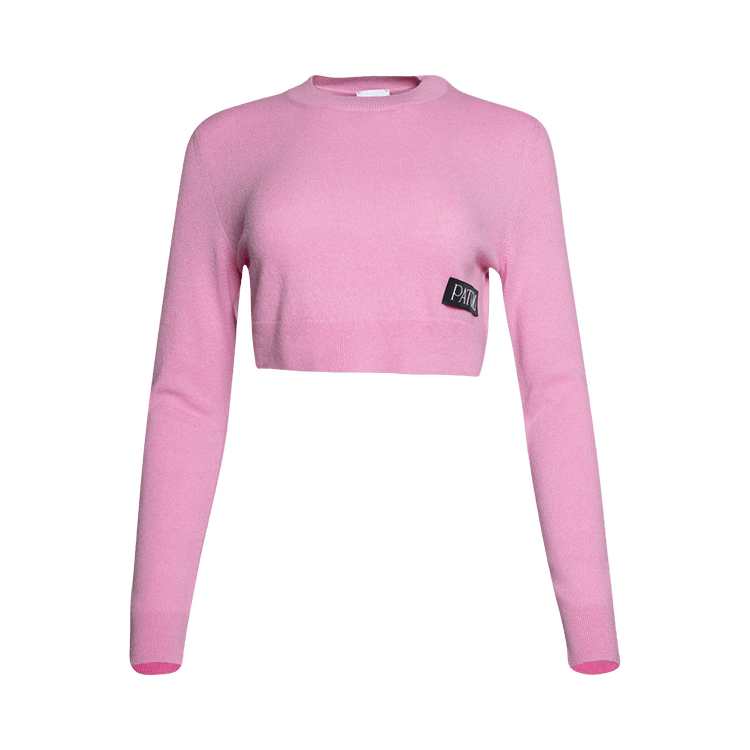Patou Cropped Long-Sleeve Jumper "Pink Pearl"