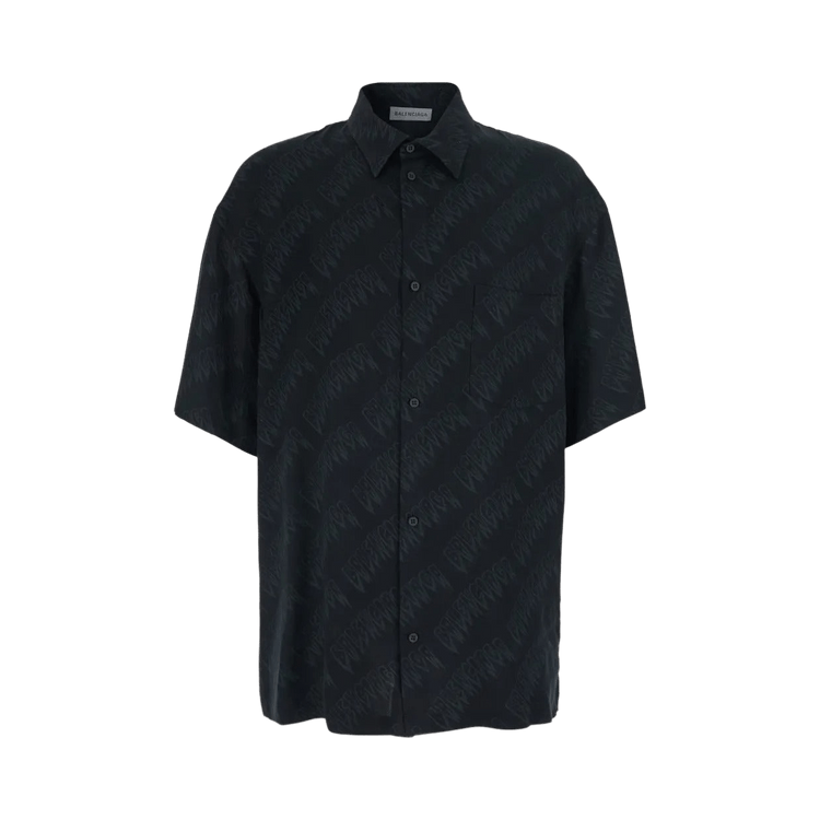 Balenciaga Short-Sleeve Large Fit Shirt "Black"