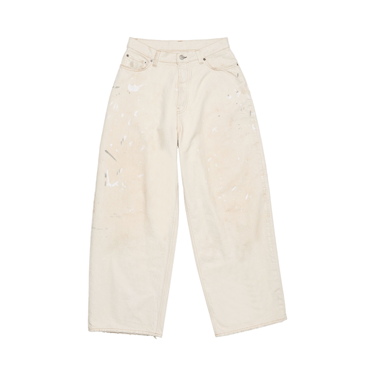 Acne Studios Wide Leg Pocket Denim Jeans "White"