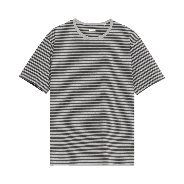 nanamica Coolmax Stripe Jersey Tee "Mix Grey"