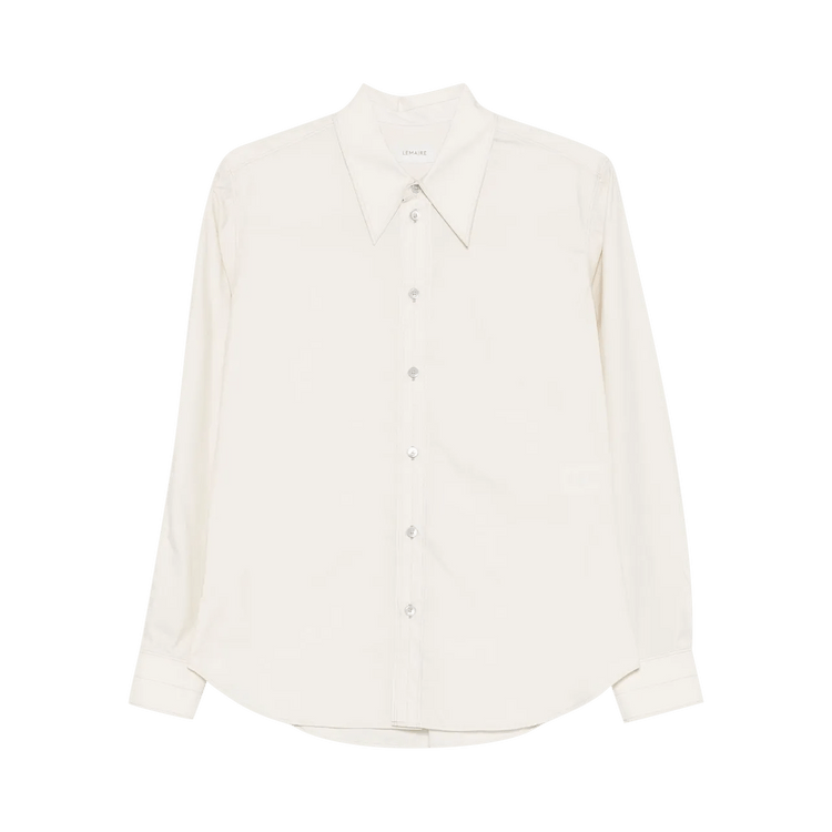 Lemaire Pointed Collar Shirt "Light Cream"
