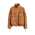 Lemaire Pockets Leather Blouson "Toffee"