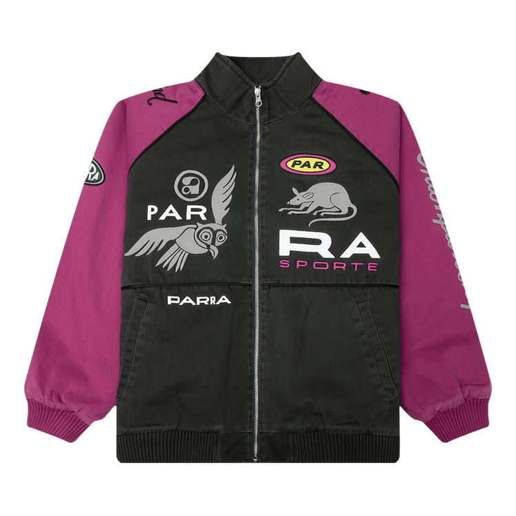 Parra Owl Meets Rat Racing Jacket "Purple Pink"