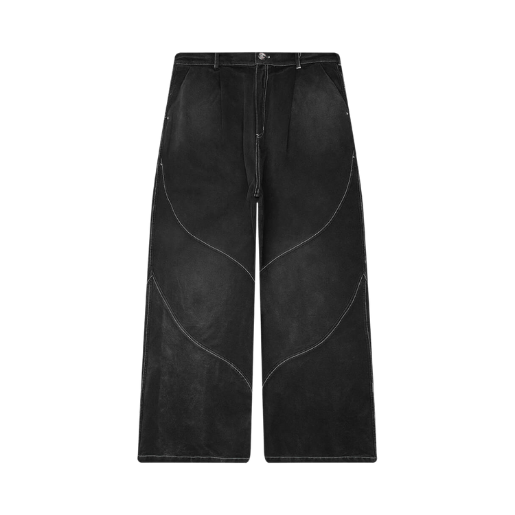 Jungles Denim Slant Pant "Washed Black"