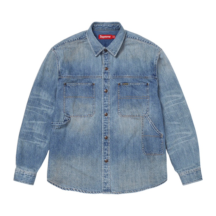 Supreme Worn Snap Painter Shirt "Denim"