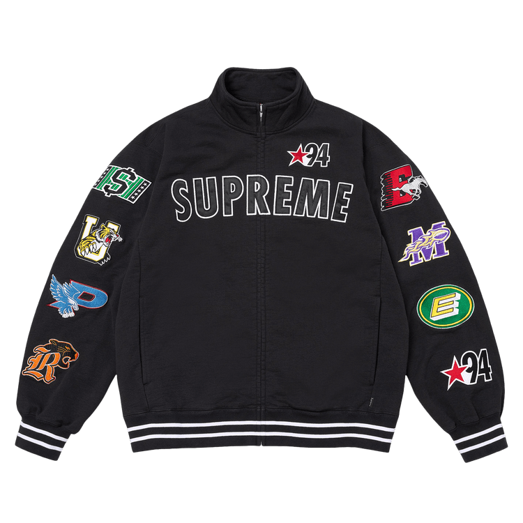 Supreme Mascots Zip Up Sweatshirt "Black"