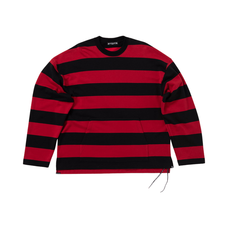 Mastermind World Horizontal Stripe Sweatshirt "Black/Red"