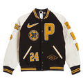 Nike x Patta Running Team Varsity Jacket (Asia Sizing) "Black/Yellow/White"