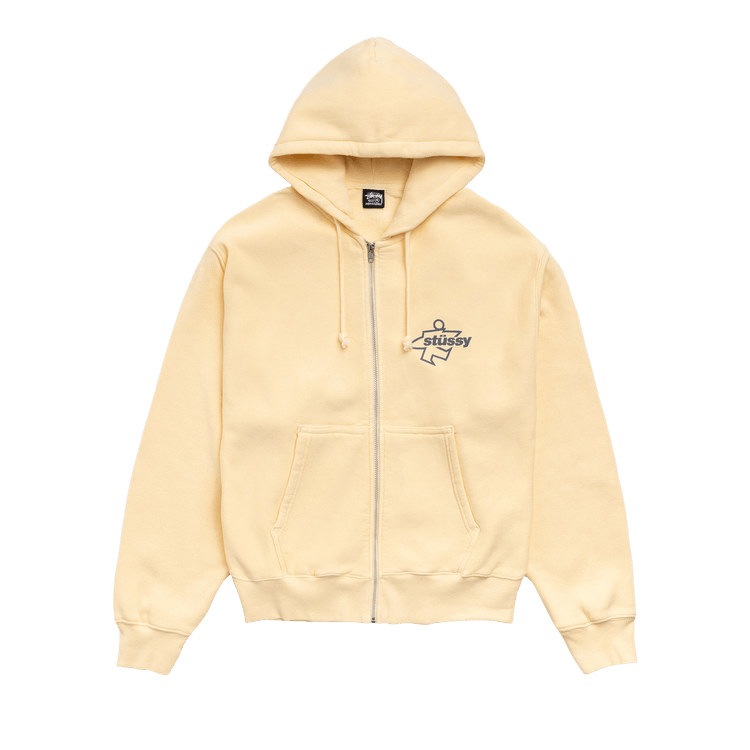 Stussy Surf Size Zip Hoodie "Yellow"