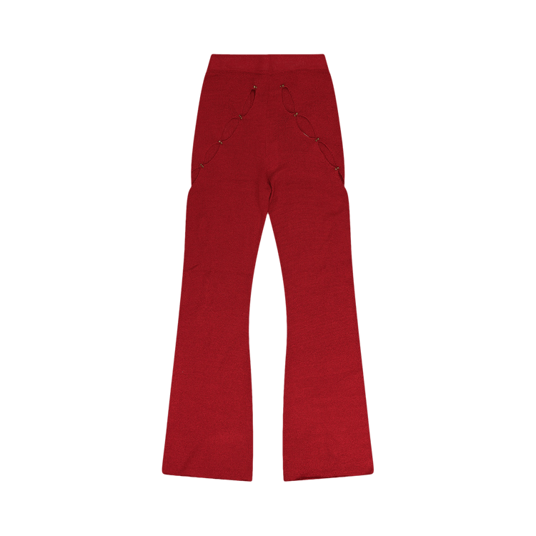 Rhude Knit Straight Pants "Red"