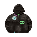 A Good Soul Disguised Divine Zip-Up Hoodie "Faded Black"