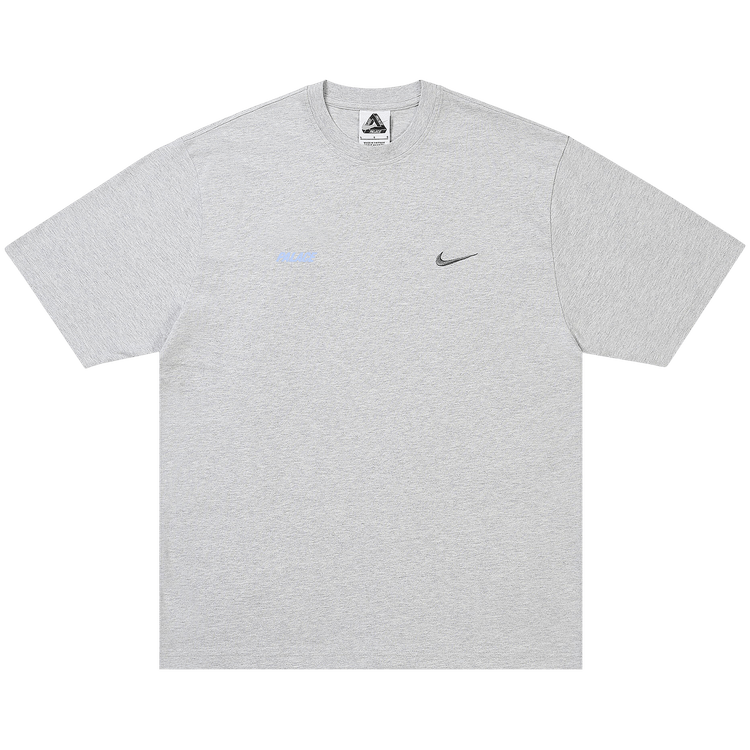 Palace x Nike Font Swoosh T-Shirt "Grey Marl"