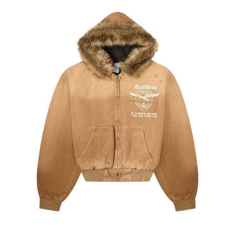 Protocol Index Detachable Fur Hooded Work Jacket "Natural"