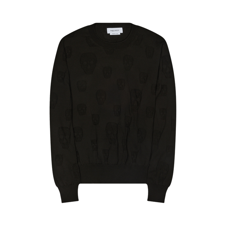 Alexander McQueen All Over Skulls Crewneck Sweater "Black"
