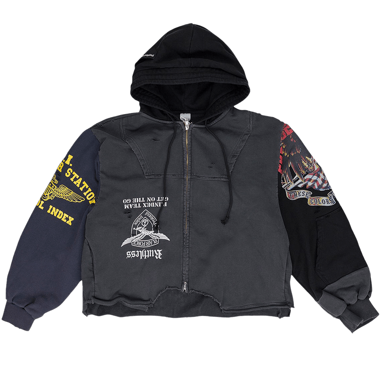 Protocol Index Upside Down Zip Hoodie "Black"