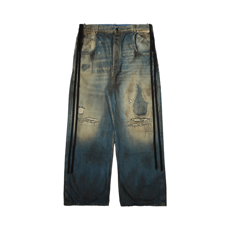 Ann Demeulemeester Distressed Olan 5-Pocket High Comfort Trousers "Vintage Blue"