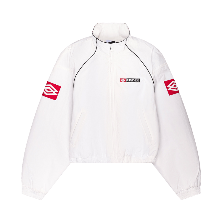 Protocol Index Exaggerated Shoulder Track Jacket "White"