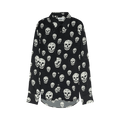 Alexander McQueen All Over Skulls Button Down Shirt "Black"
