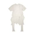 Ann Demeulemeester Seef High Comfort Deconstructed T-Shirt With Hope Print "White"