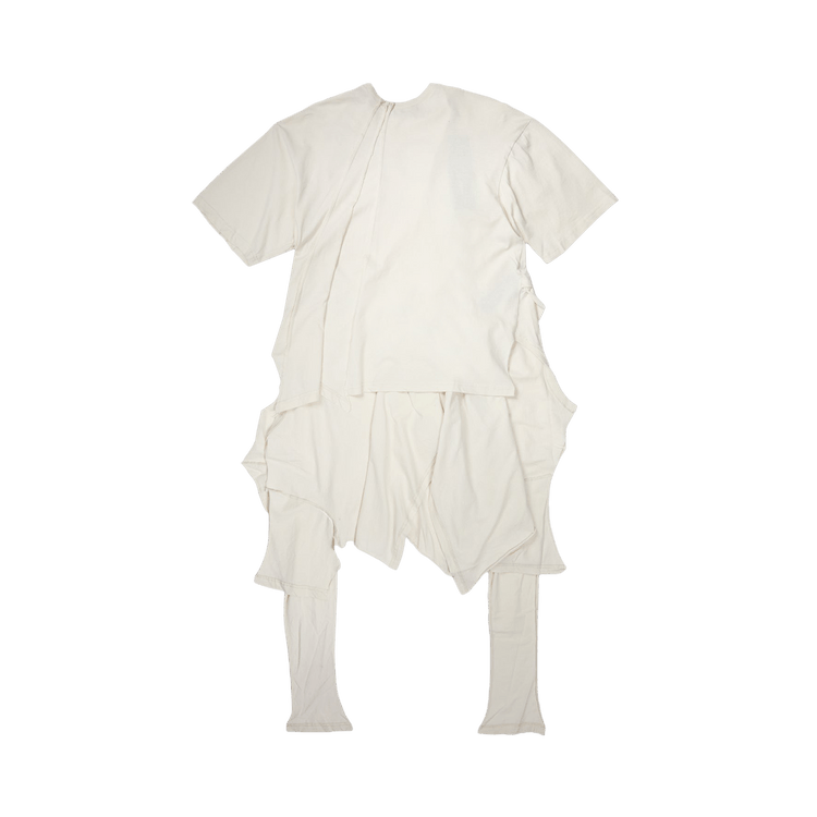 Ann Demeulemeester Seef High Comfort Deconstructed T-Shirt With Hope Print "White"