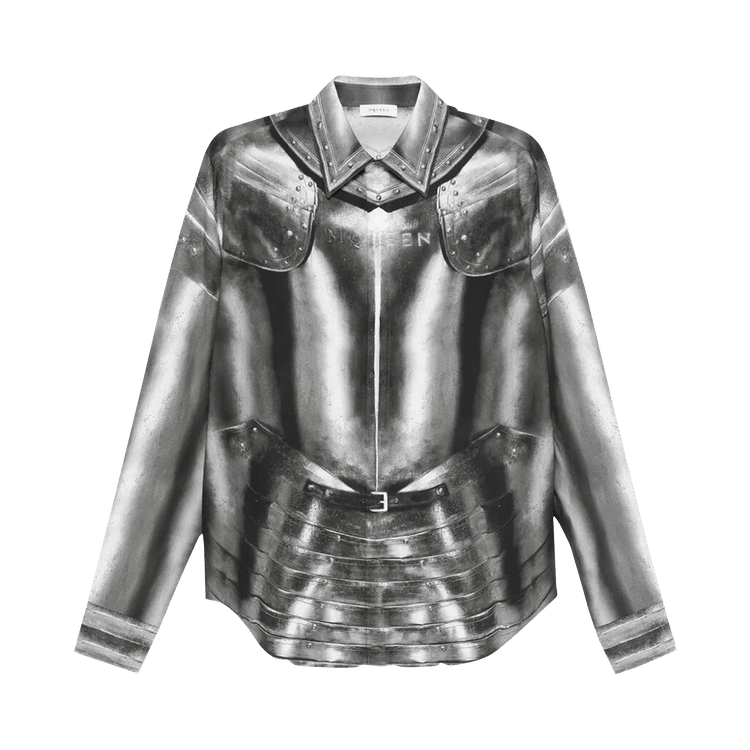 Alexander McQueen Armor Print Shirt "Steel"