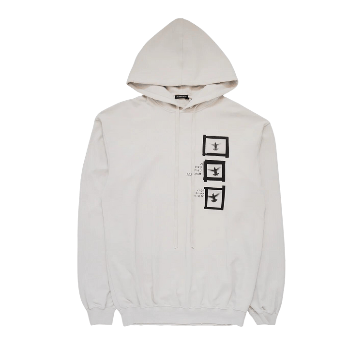 Ann Demeulemeester Ollie High Comfort Hoody With Doves Print "White"