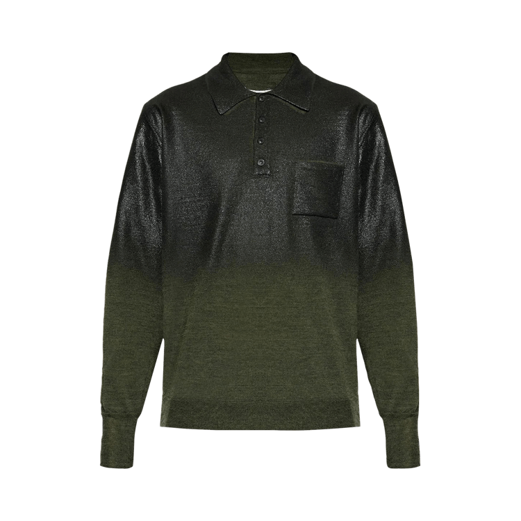 Maison Margiela Coated Polo Sweater "Green"