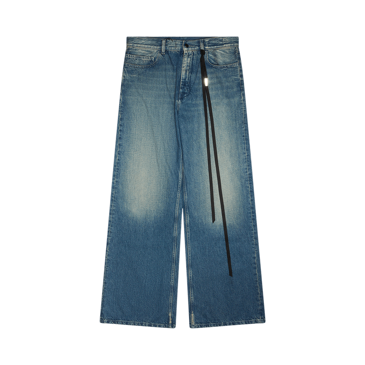 Ann Demeulemeester Modest 5-Pocket Relaxed Flared Trousers "Mid Blue"