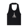 Vetements Crystal Paris Halter Tanktop "Black"
