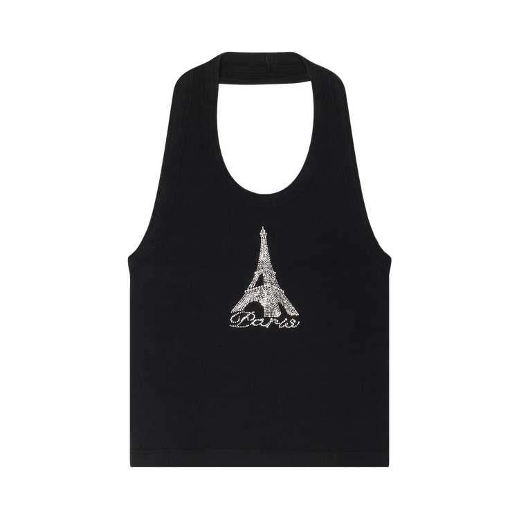 Vetements Crystal Paris Halter Tanktop "Black"