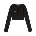 Thug Club Cardigan Top "Black"