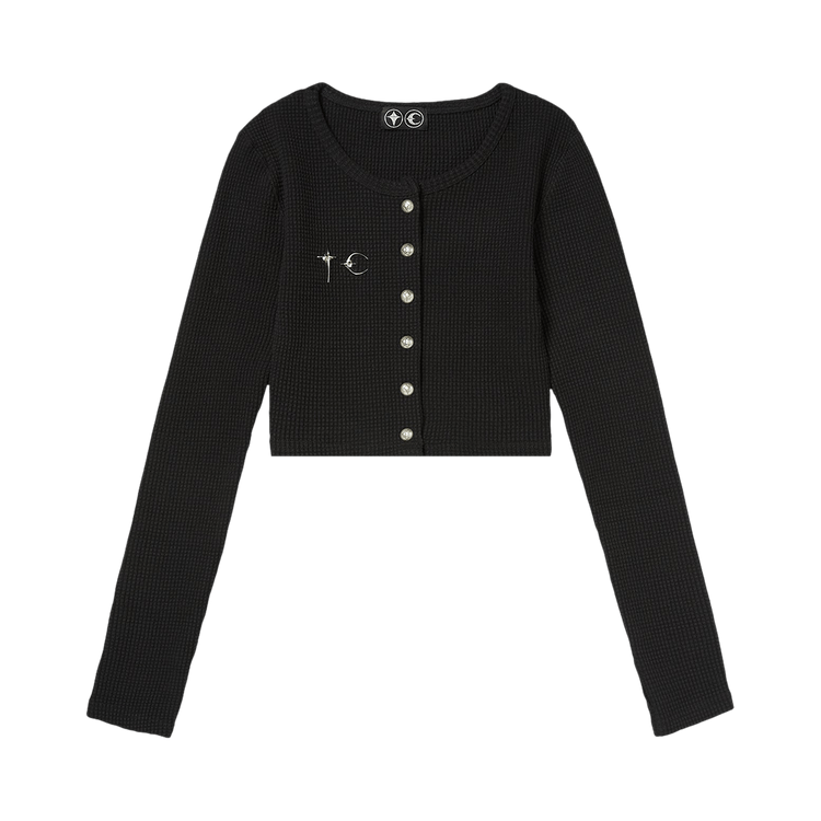 Thug Club Cardigan Top "Black"