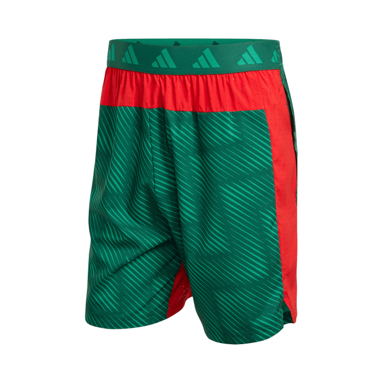 Adidas Workout Tech Intensity Aop Shorts "Team Dark Green/Better Scarlet/Black"