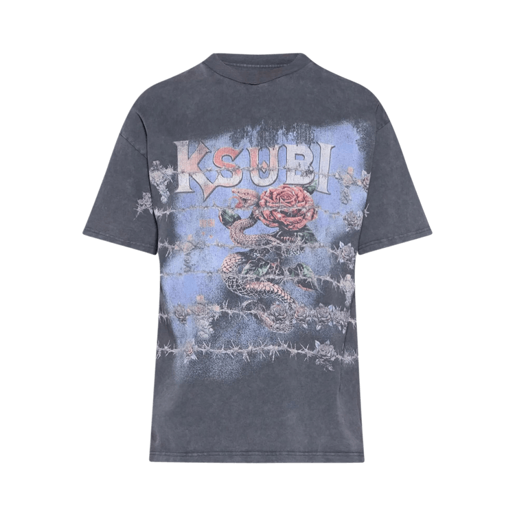 Ksubi Death Snake Ekcess Short-Sleeve Tee "Rhino Charcoal"