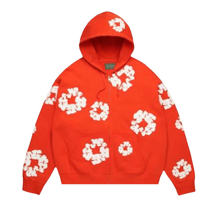 Denim Tears Cotton Wreath Zip Hoodie "Dark Orange"