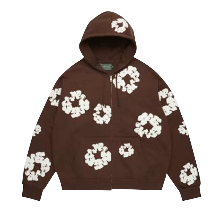 Denim Tears Cotton Wreath Zip Hoodie "Dark Brown"