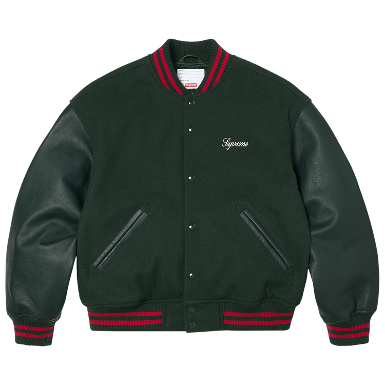 Supreme Cross Varsity Jacket "Dark Green"