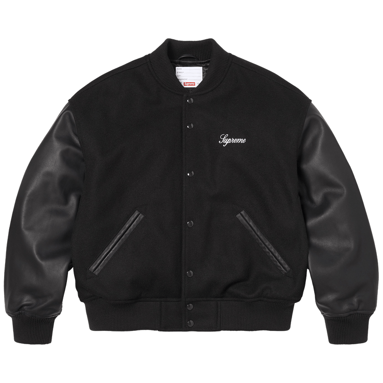 Supreme Cross Varsity Jacket "Black"