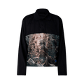 Rassvet Swan Mesh Long-Sleeve Polo "Black"